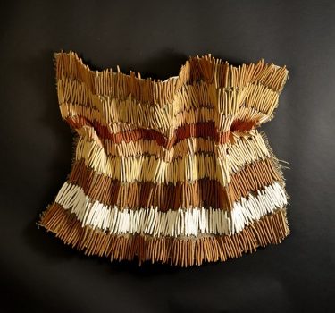 Ashioke IV. Ceramic and burlap. 2007