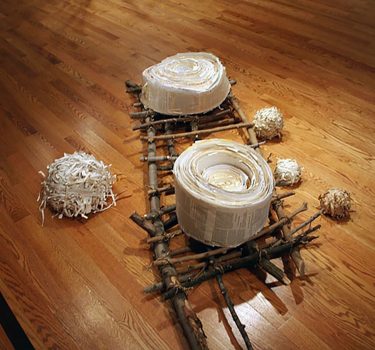 Bondage. Paper, manila rope, and sticks. 2006