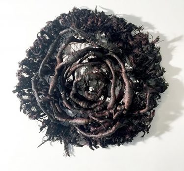 Deeply Rooted. Cheesecloth, jute strings, dye and wire. 2017