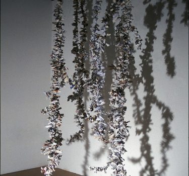 Fall. Magazine pages and wire. 2003