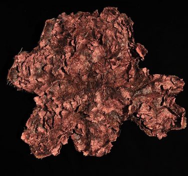 Flora II. Handmade paper, jute rope, dye and burlap. 2010