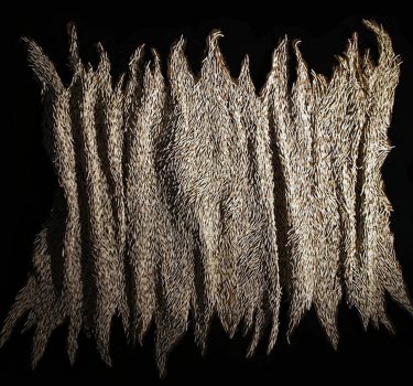 Hide. Ceramic and Burlap. 2014