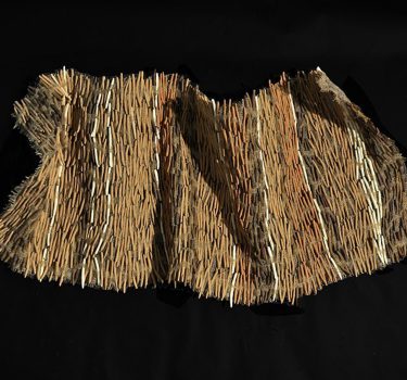 Lined Cloth. Ceramic and burlap. 2010