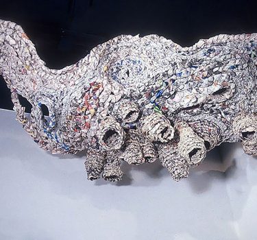 Nest. Newspaper and fabric. 2005