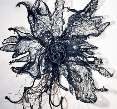 Okilikili . Burlap, cheesecloth, manila rope, dye and wire. 2017