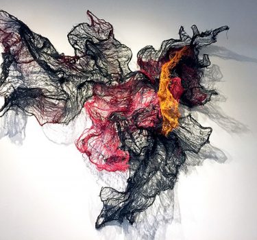 Otu Ubochi. Burlap, dye and wire. 2015