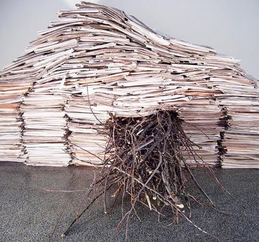 Passage II. Newspapers and sticks. 2006