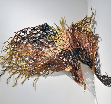 Uncontrollable Force. Newspapers and acrylic. 2013