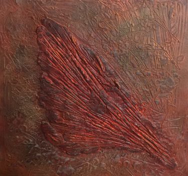 Untitled 16. Acrylic and clay on foam board. 2018