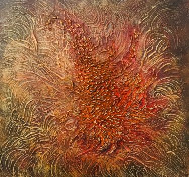 Untitled 3. Acrylic and clay on foam board. 2018