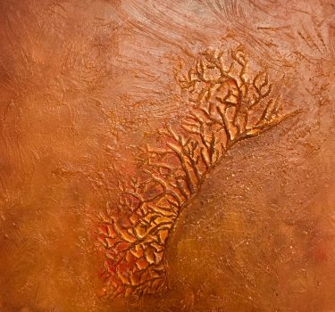 Untitled 14. Acrylic and clay on foam board. 2018