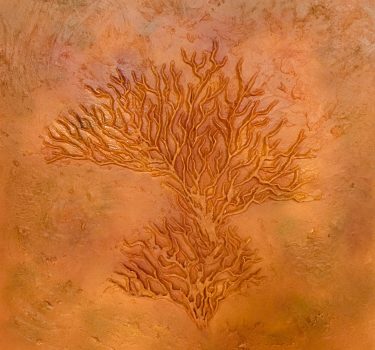 Untitled 13. Acrylic and clay on foam board. 2018