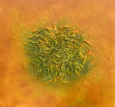 Untitled 6. Acrylic and clay on foam board. 2018