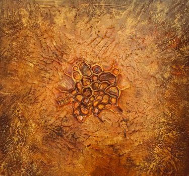 Untitled 11. Acrylic and clay on foam board. 2018