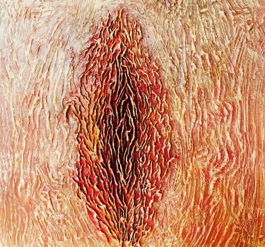 Untitled 5. Acrylic and clay on foam board. 2018