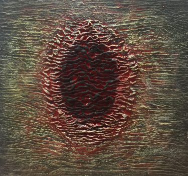 Untitled 2. Acrylic and clay on foam board. 2018