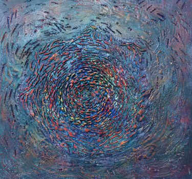 Untitled 10. Acrylic and clay on foam board. 2018